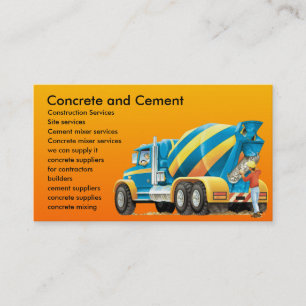Cartão De Visita Construção do costume do misturador do concreto