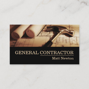 Cartão De Visita Construção do Gestor do Construtor de Contratos