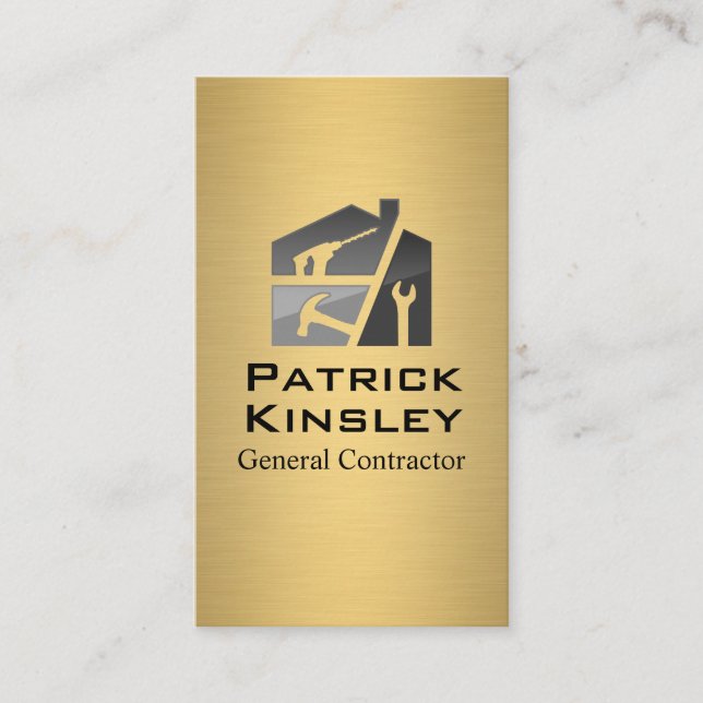 Cartão De Visita Construção doméstica | Contratante (Frente)