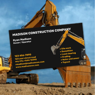 Cartão De Visita Construção   Empreiteira