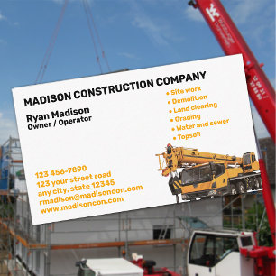 Cartão De Visita Construção Empreiteiro