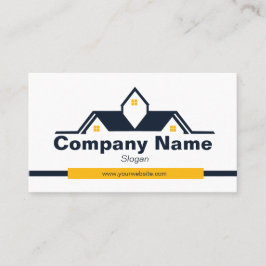 Cartão De Visita Construção Imobiliária Moderna Minimalista Simples