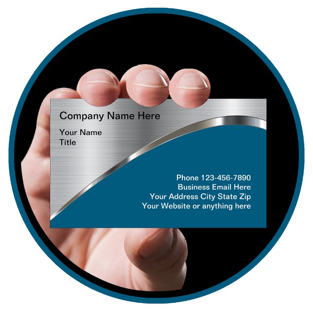 Cartão De Visita Construção legal de aparência metálica prateada (Criador carregado)