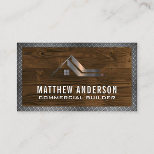 Cartão De Visita Construção   Madeira Diamante Plantada