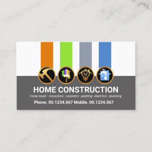 Cartão De Visita Construção Medalhas Handyman Renovação Domést