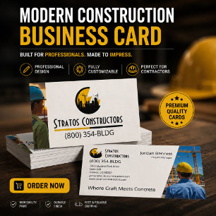 Cartão De Visita Construção Moderna 