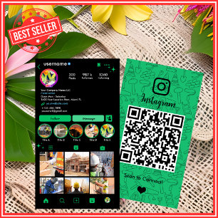 Cartão De Visita Construção Verde Ecológica Instagram QR