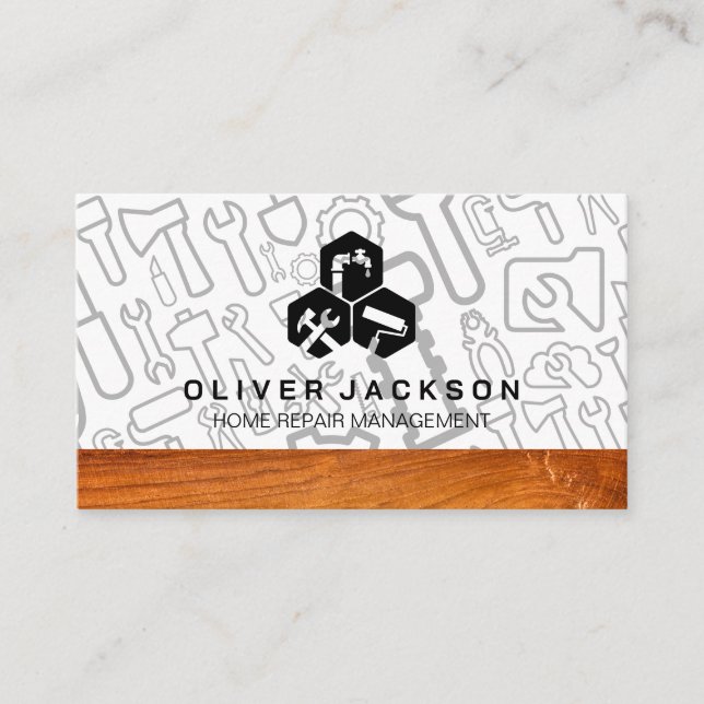 Cartão De Visita Construction Build | Contractor Tools (Frente)