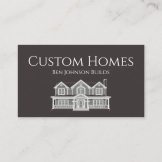 Cartão De Visita Construction Business Card