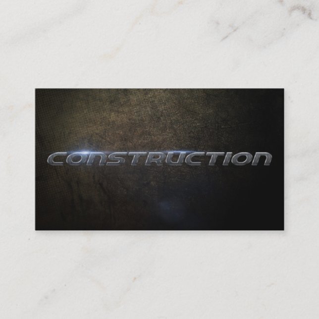 Cartão De Visita Construction Business Card (Frente)