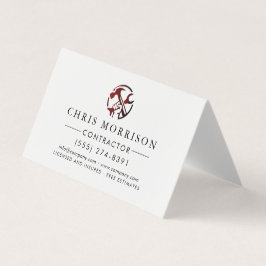 Cartão De Visita Construction Business Marketing Logo