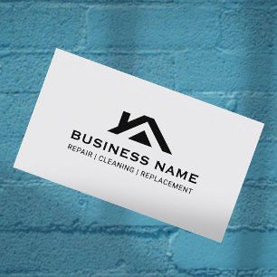 Cartão De Visita Construction House Roof Logo Real Estate