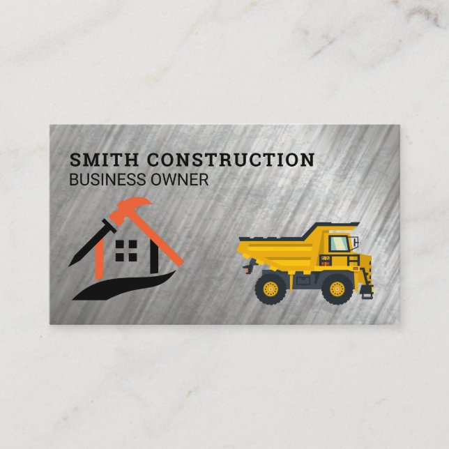 Cartão De Visita Construction Tools Bulldozer | Home Repair (Frente)