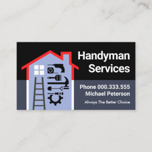 Cartão De Visita Construindo o Home Frame Handyman Service