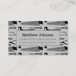 Cartão De Visita Construtor de Cinzas Modernas do Construtor