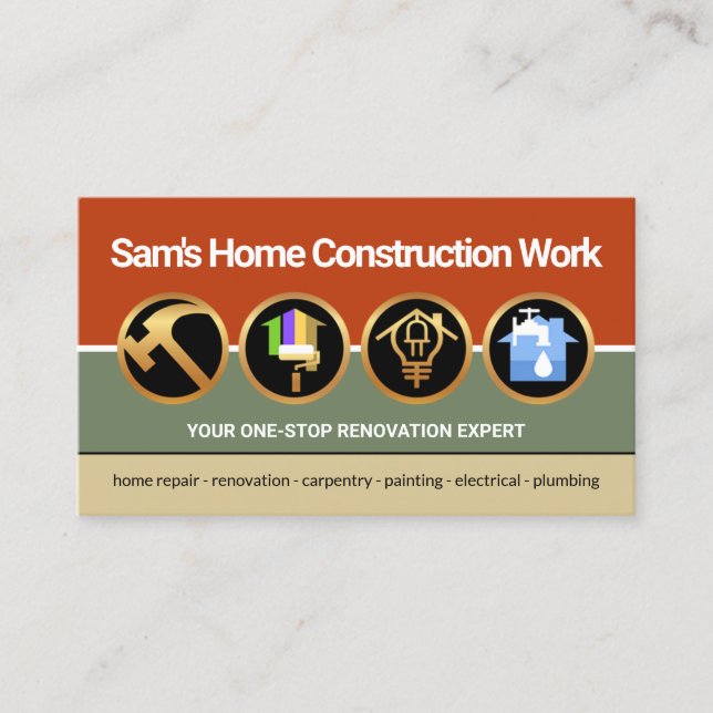 Cartão De Visita Construtor de Ferramentas de Manual para Camadas d (Frente)