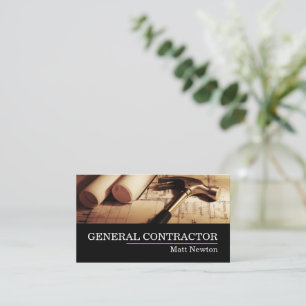 Cartão De Visita Construtor Geral Gerente de Obras Construção