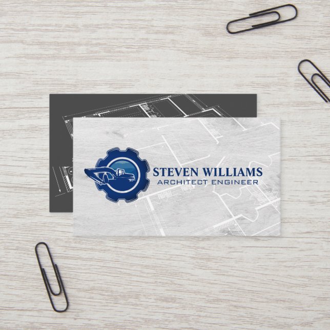 Cartão De Visita Construtor Logotipo | Projeto  (Frente/Verso In Situ)