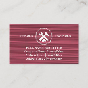 Cartão De Visita Construtor profissional Ferramentas do carpinteiro