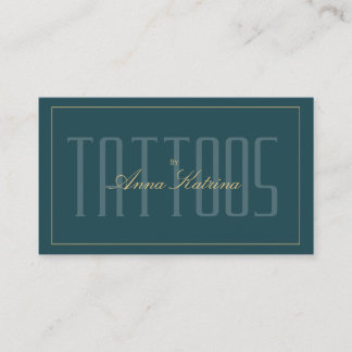 Cartão De Visita Consulta com Artista de Tatuagem Premium de Luxo