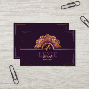Cartão De Visita Consulta com Cabeleireiro(a) Elegante e Sofisticad