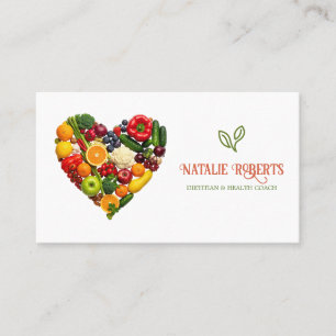 Cartão De Visita Consulta de Nutricionista Moderna Limpa Minimalist