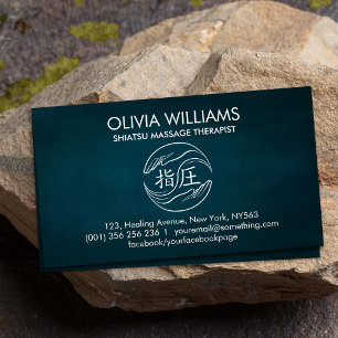 Cartão De Visita Consulta de Shiatsu Yin Yang com as Mãos