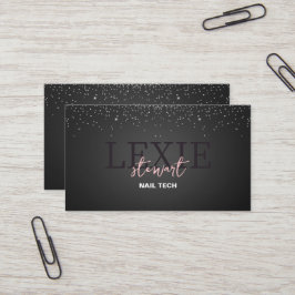 Cartão De Visita Consulta de Técnica de Unhas Minimalista e Elegant