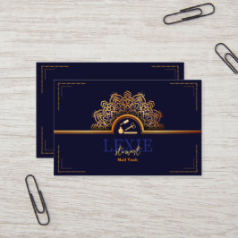 Cartão De Visita Consulta de Unhas Elegante e Sofisticada