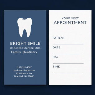 Cartão De Visita Consulta Odontológica Azul Dentista Profissional