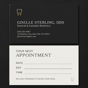 Cartão De Visita Consulta Odontológica Black & Gold
