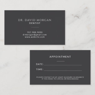 Cartão De Visita Consulta Ortodôntica de Dentista Moderno Cinza
