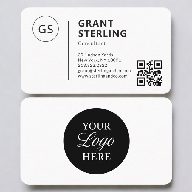 Cartão De Visita Consultant QR Code Logo Professional (Criador carregado)