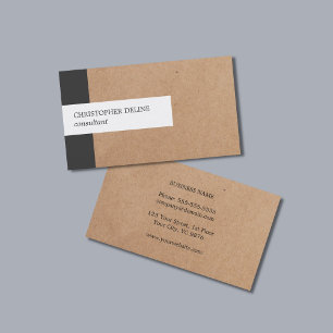 Cartão De Visita Consultante elegante moderno do papel de embalagem