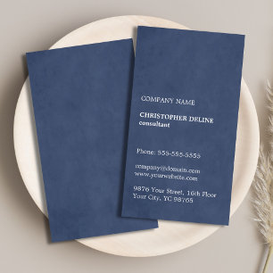 Cartão De Visita Consultante elegante simples do azul da textura