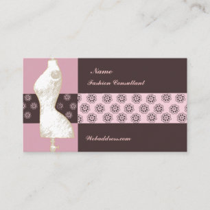 Cartão De Visita Consultante floral do manequim do design da forma