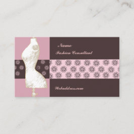 Cartão De Visita Consultante floral do manequim do design da forma