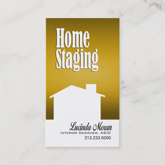 Cartão De Visita Consultante Home do design do designer de (Frente)