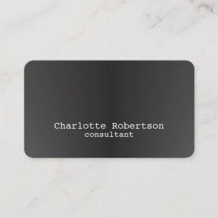 Cartão De Visita Consultante moderno criativo liso cinzento