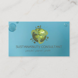 Cartão De Visita Consultante moderno da sustentabilidade do