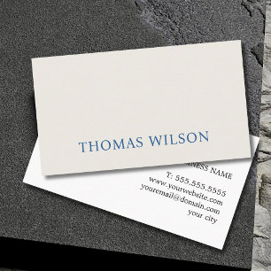 Cartão De Visita Consultor Azul Pastel Leve Minimalista