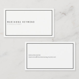Cartão De Visita consultor básico e minimalista elegante
