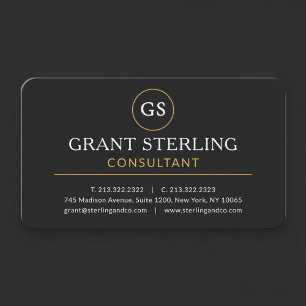 Cartão De Visita Consultor Black Gold Profissional
