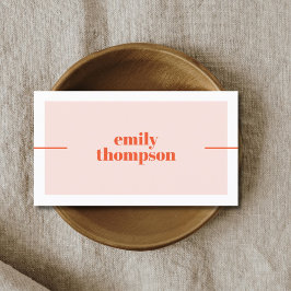 Cartão De Visita Consultor Branco de Pastel Elegante moderno