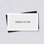 Cartão De Visita Consultor branco mínimo profissional de Cinzas pre<br><div class="desc">Modelo de cartão de negócios simples personalizável. Elegante e legal design. Perfeito para qualquer profissional.</div>