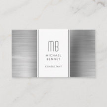 Consultor de Folha Metálica Cinza Prata Monogramad