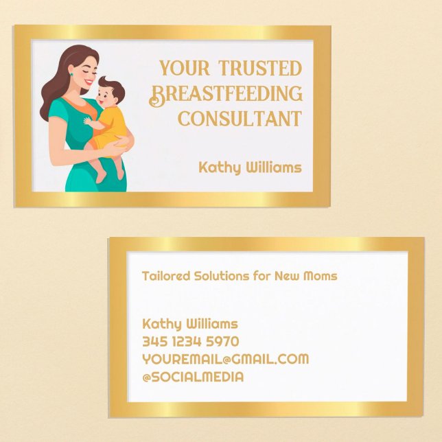 Cartão De Visita Consultor de Lactação Luxria (Lactation Visiting Cards)
