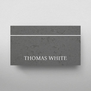 Cartão De Visita Consultor de Linha Branca de Cinzas de Textura Mod
