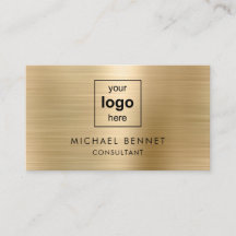 Consultor de Logotipo de Negócios de Ouro Moderno