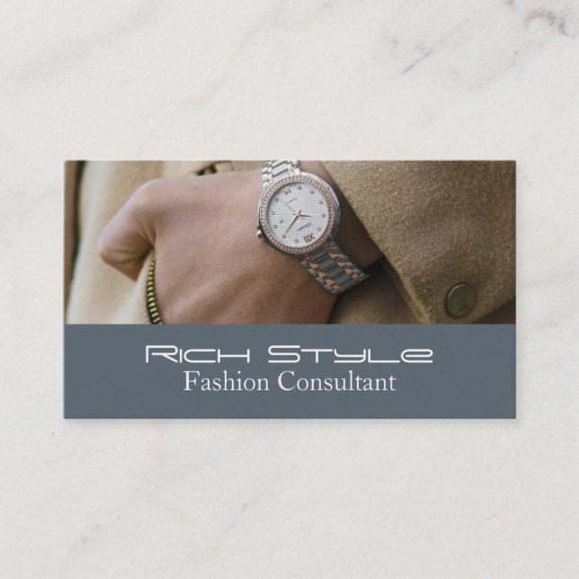 Cartão De Visita Consultor de Moda, Alterações (Frente)